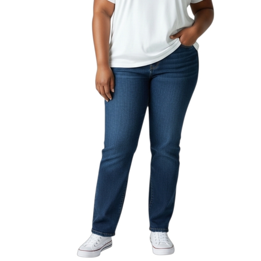 Torrid Boyfriend Jeans Medium Wash Stretch Relaxed Fit Straight Leg Plus Sz 26R